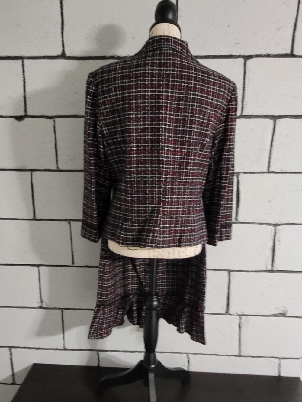 Maggie London Plaid Two-Piece Skirt Suit Sz 14 - Picture 6 of 8